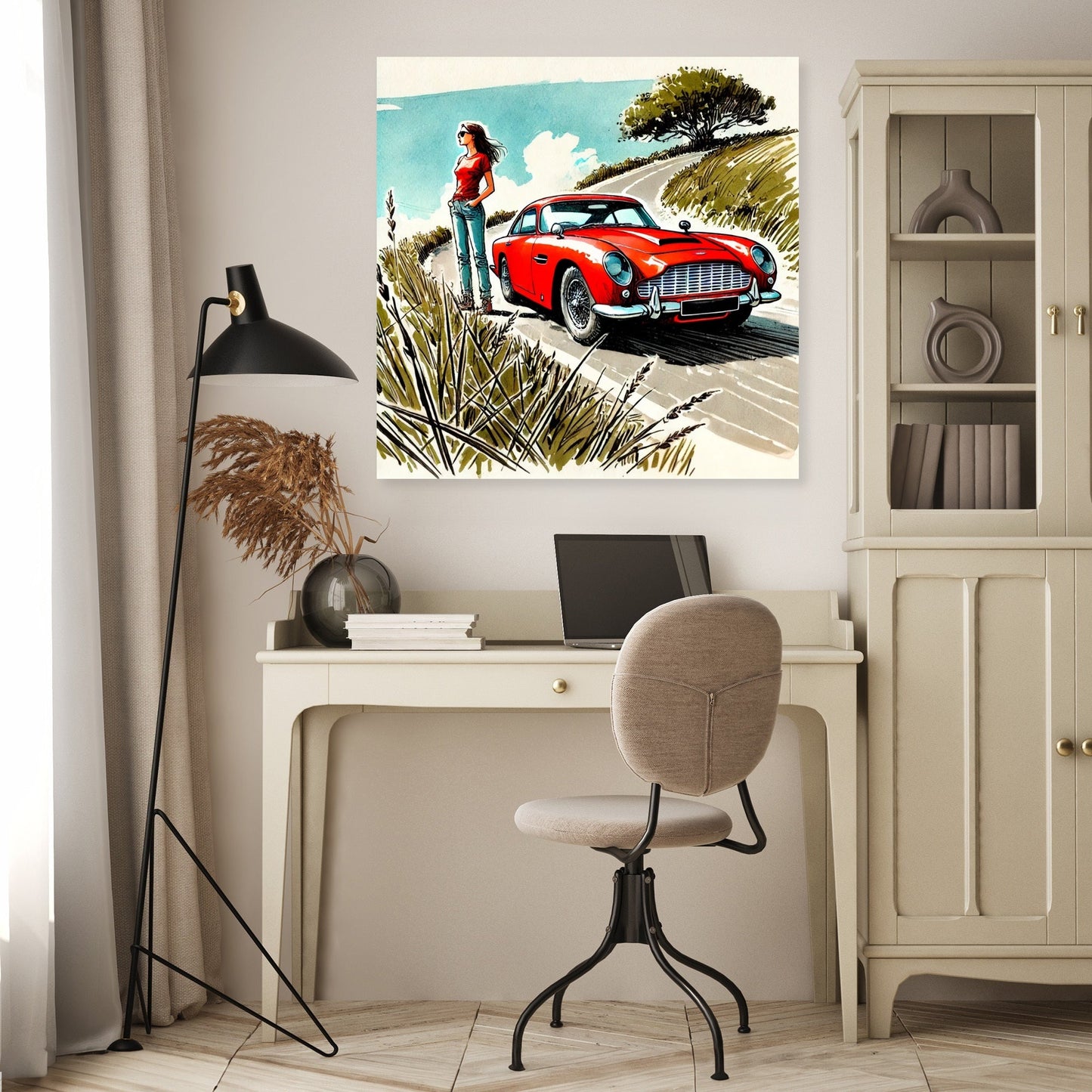 Crimson Drive Canvas