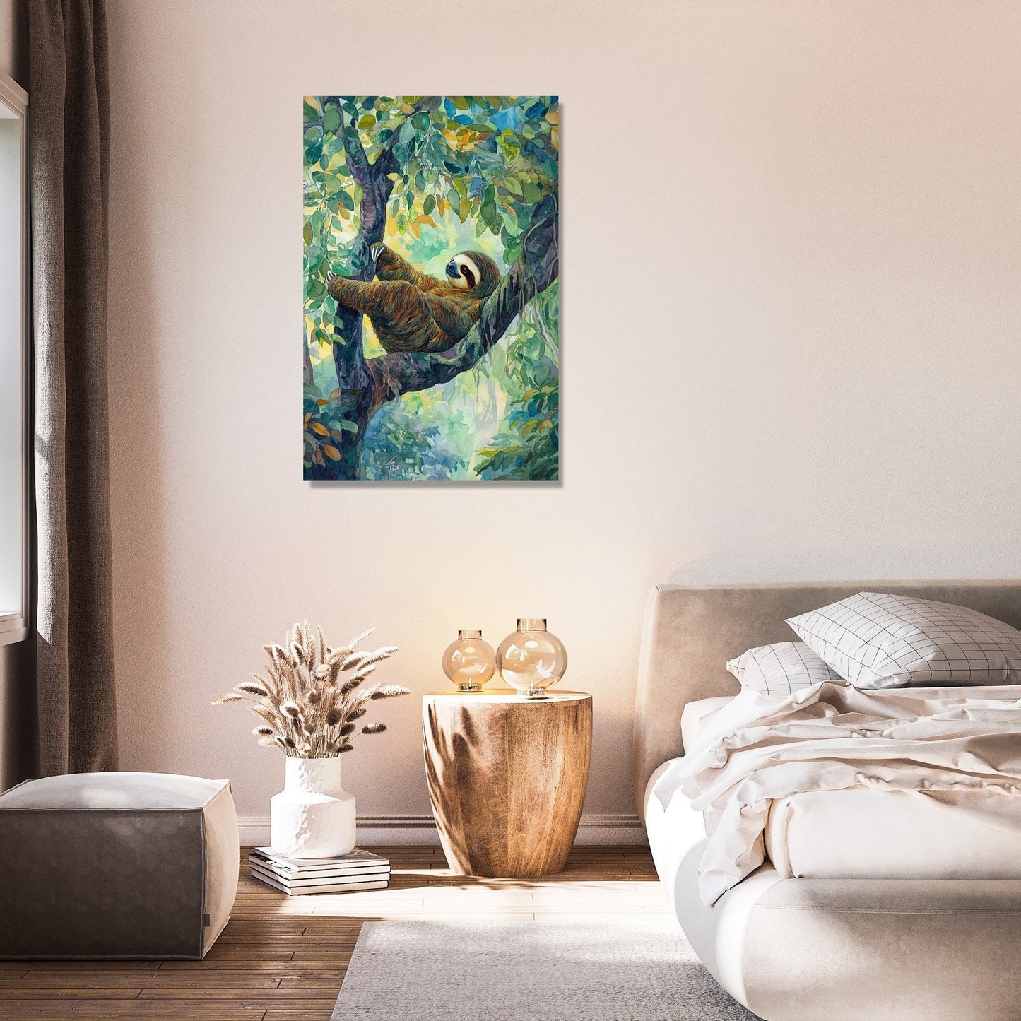 Languorous Sloth Canvas