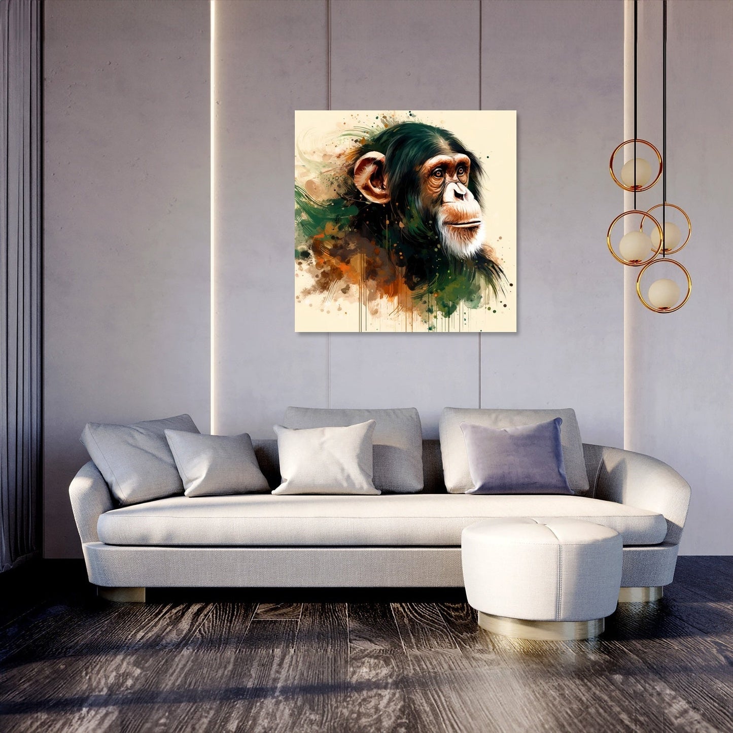Elegant Chimpanzee Canvas