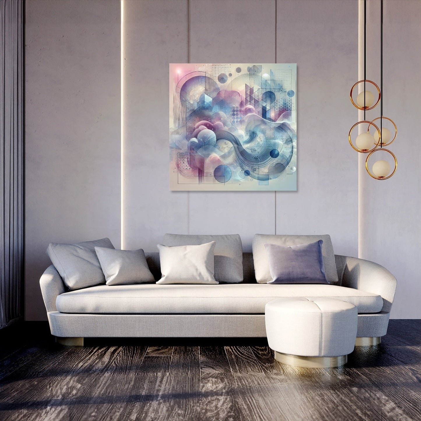 Dreamscape Layered Forms Canvas