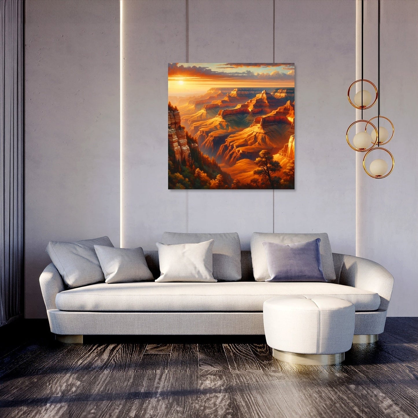 Majestic Canyon Sunset Canvas