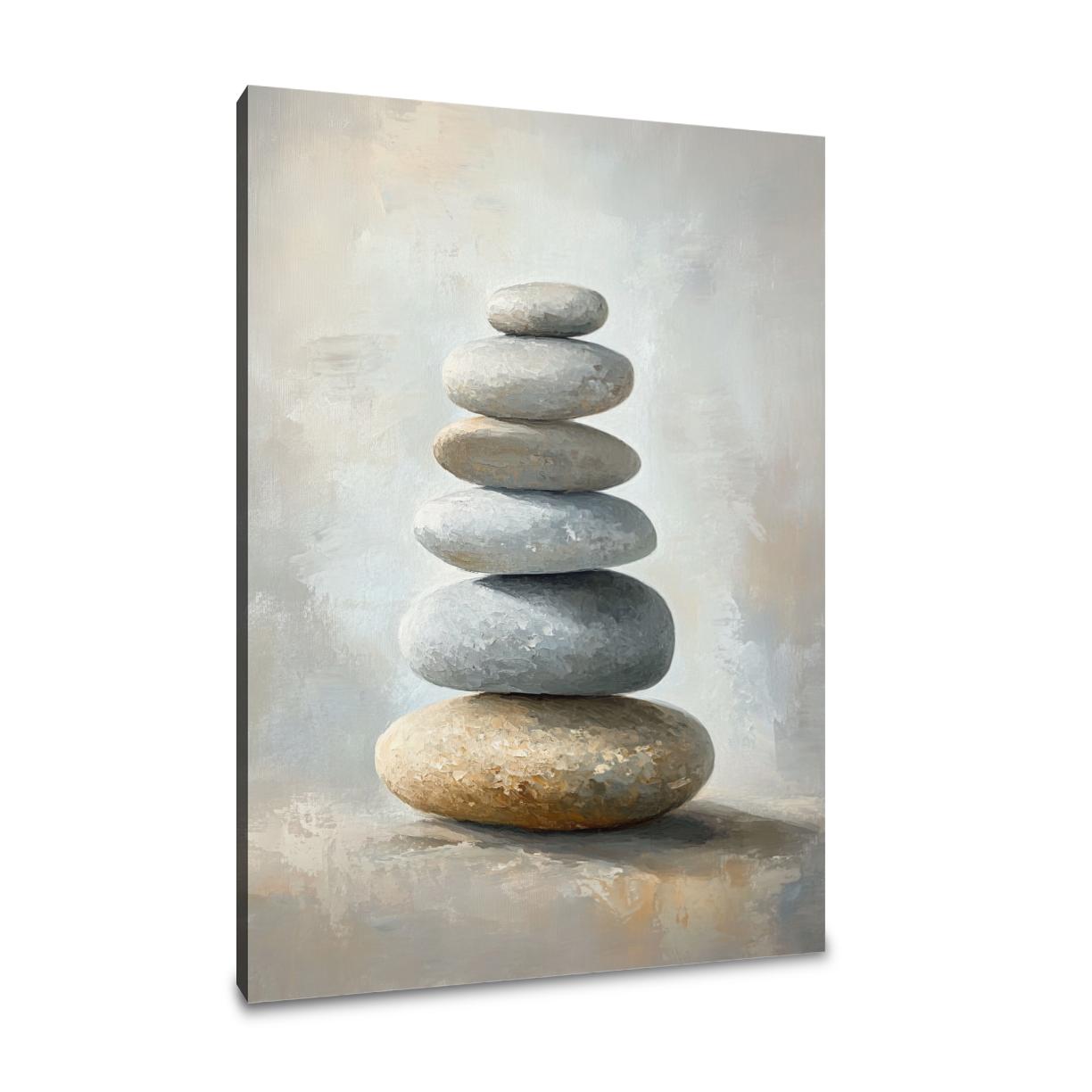 Pebble Balancing Act Canvas