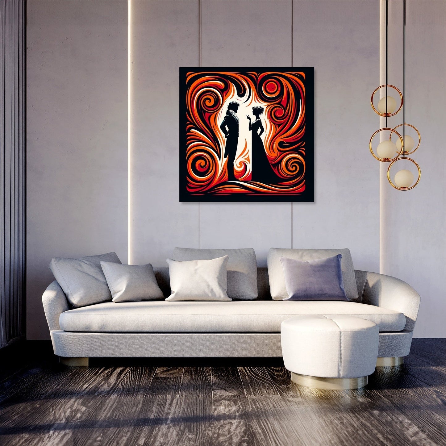 Netherfield's Fiery Embrace Canvas