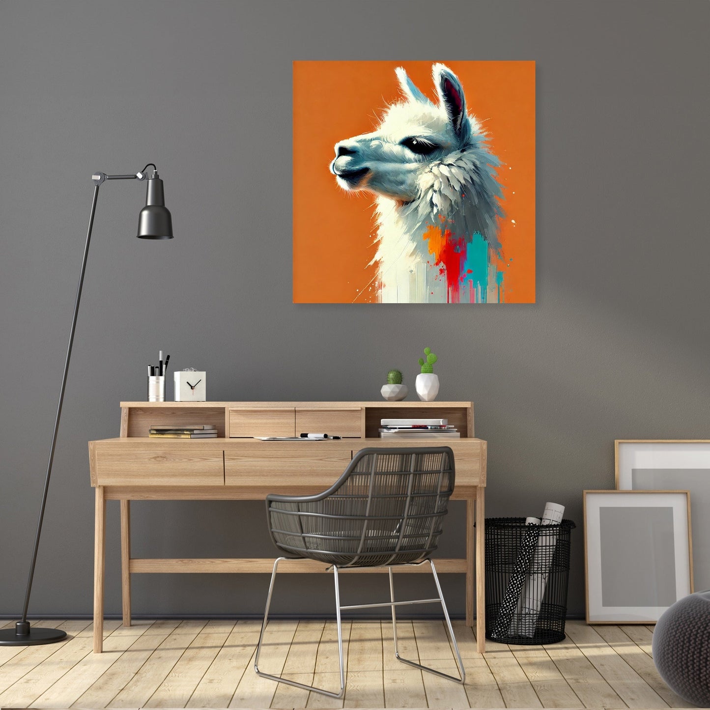 Colourful Llama Profile Canvas