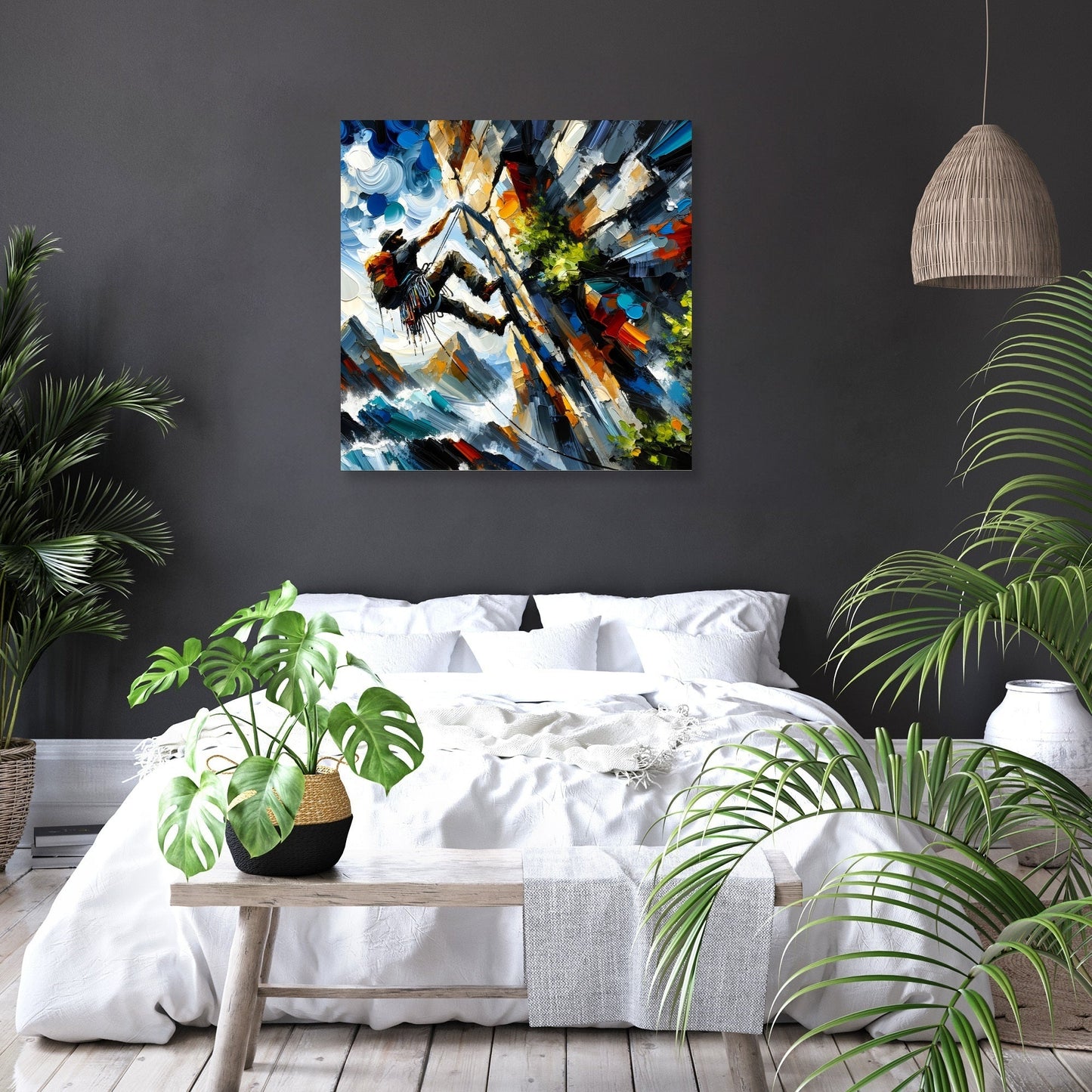 Climbing Determination Canvas