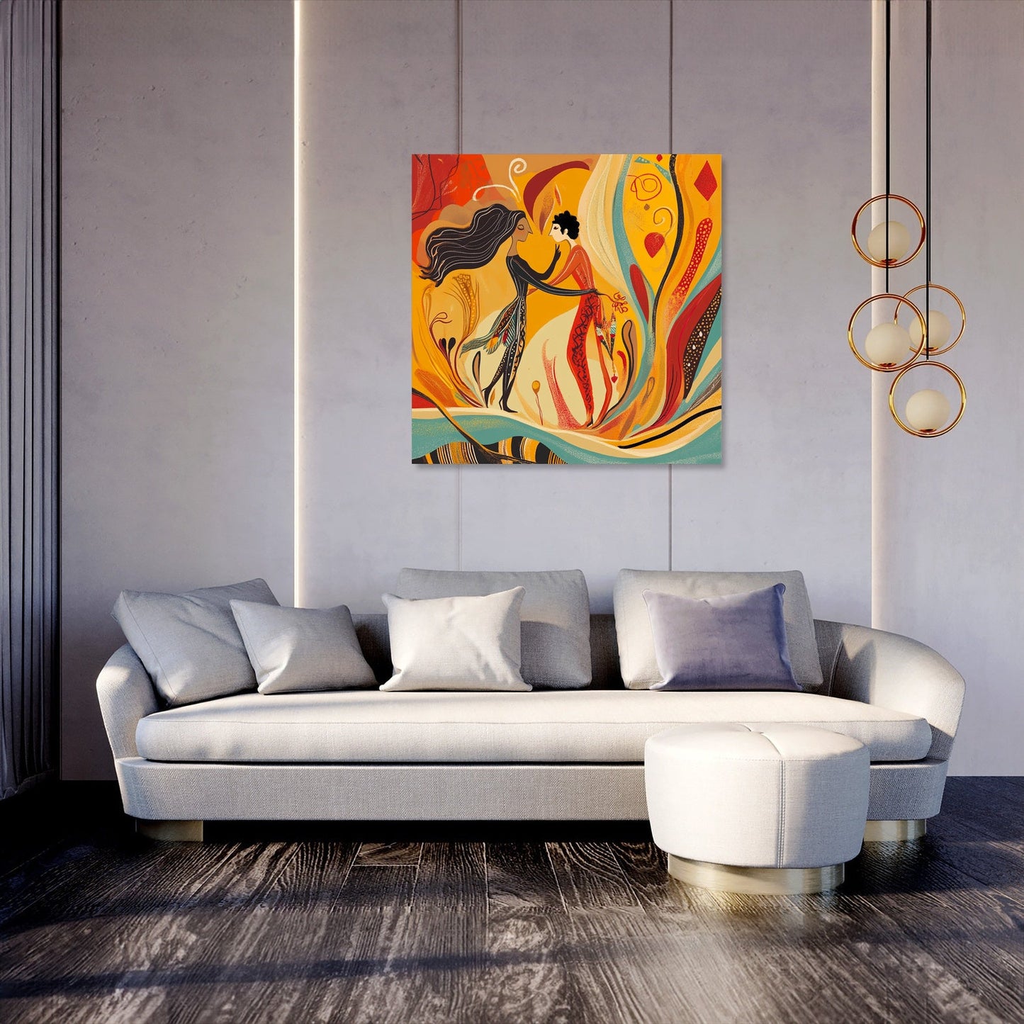 Mythic Union Flames Canvas
