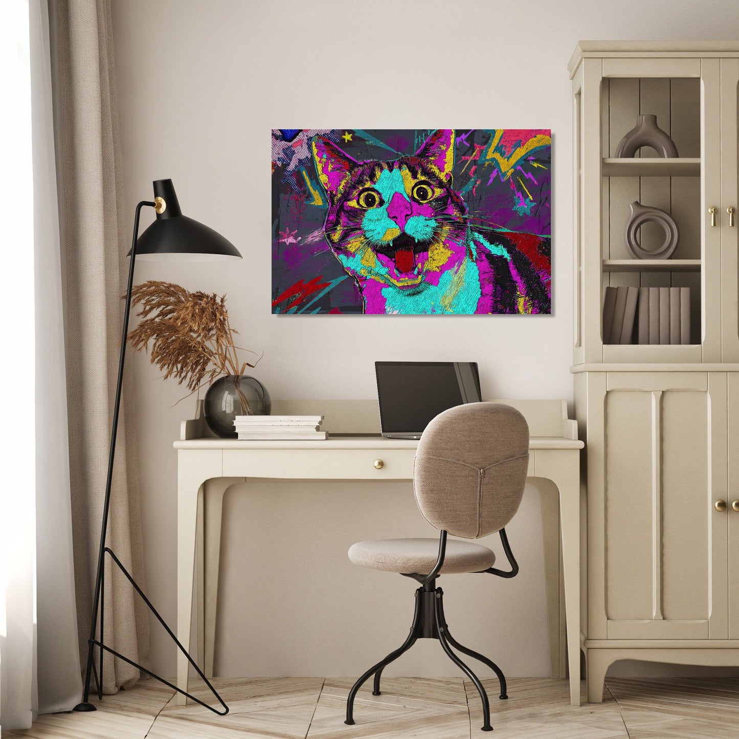 Surprised Cat Energy Canvas