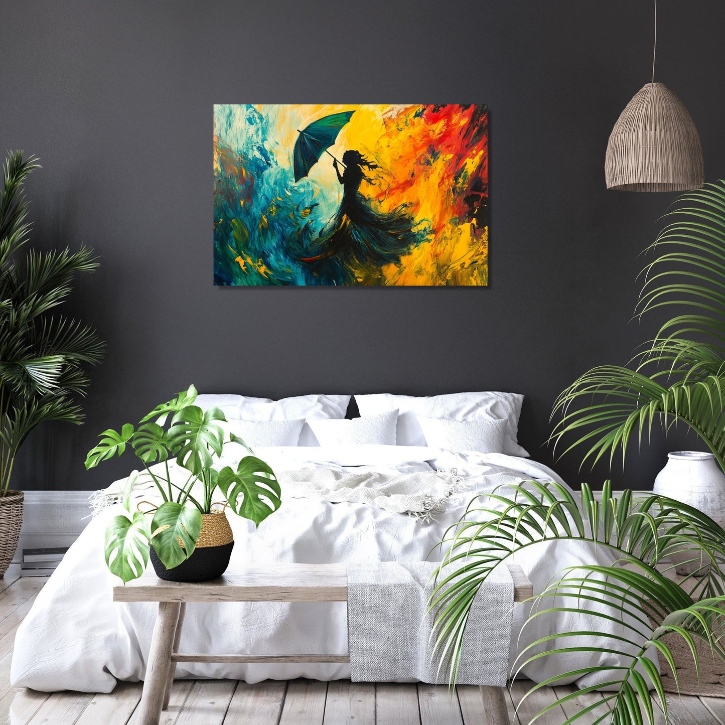 Dancing Umbrella Canvas