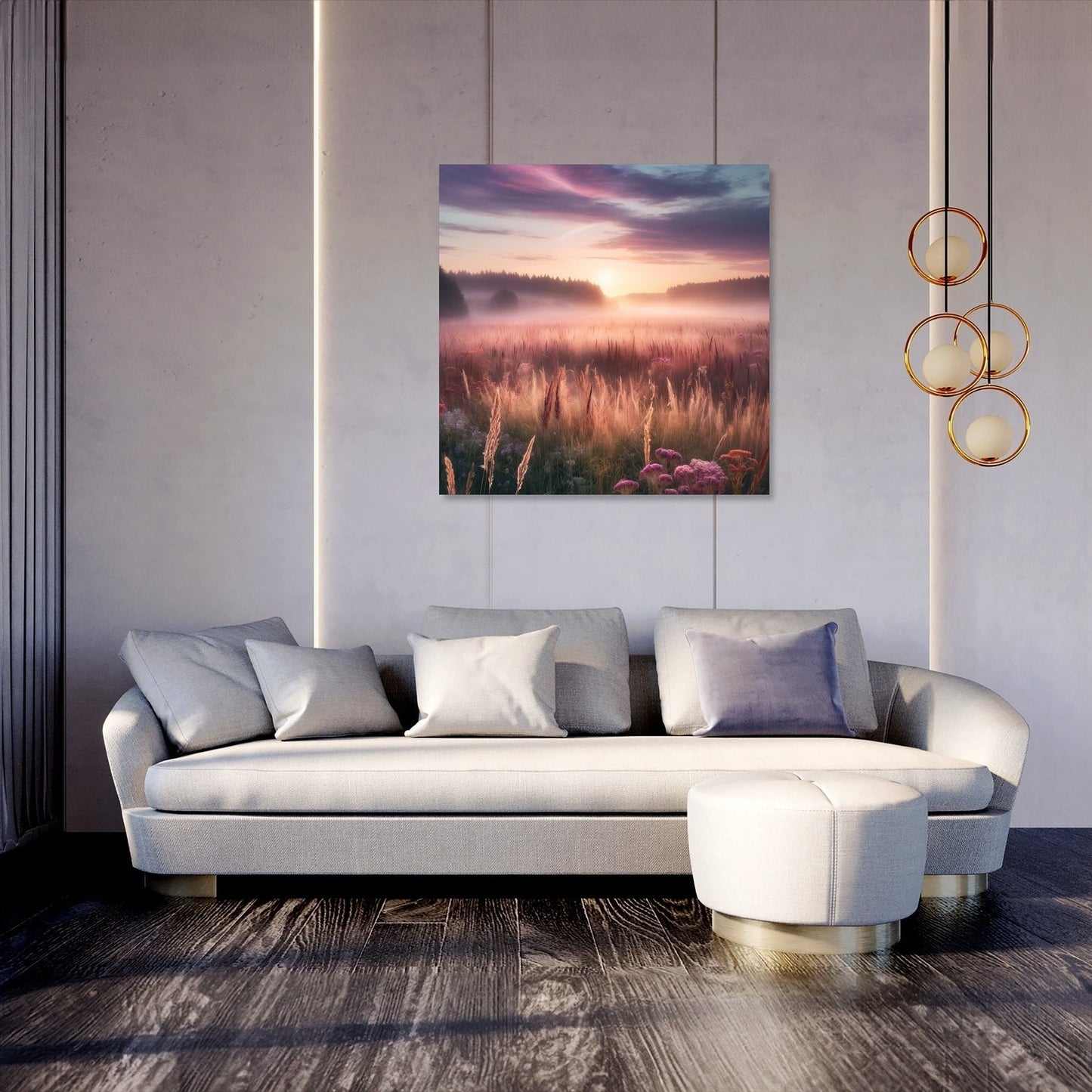 Dawn Meadow Serenity Canvas