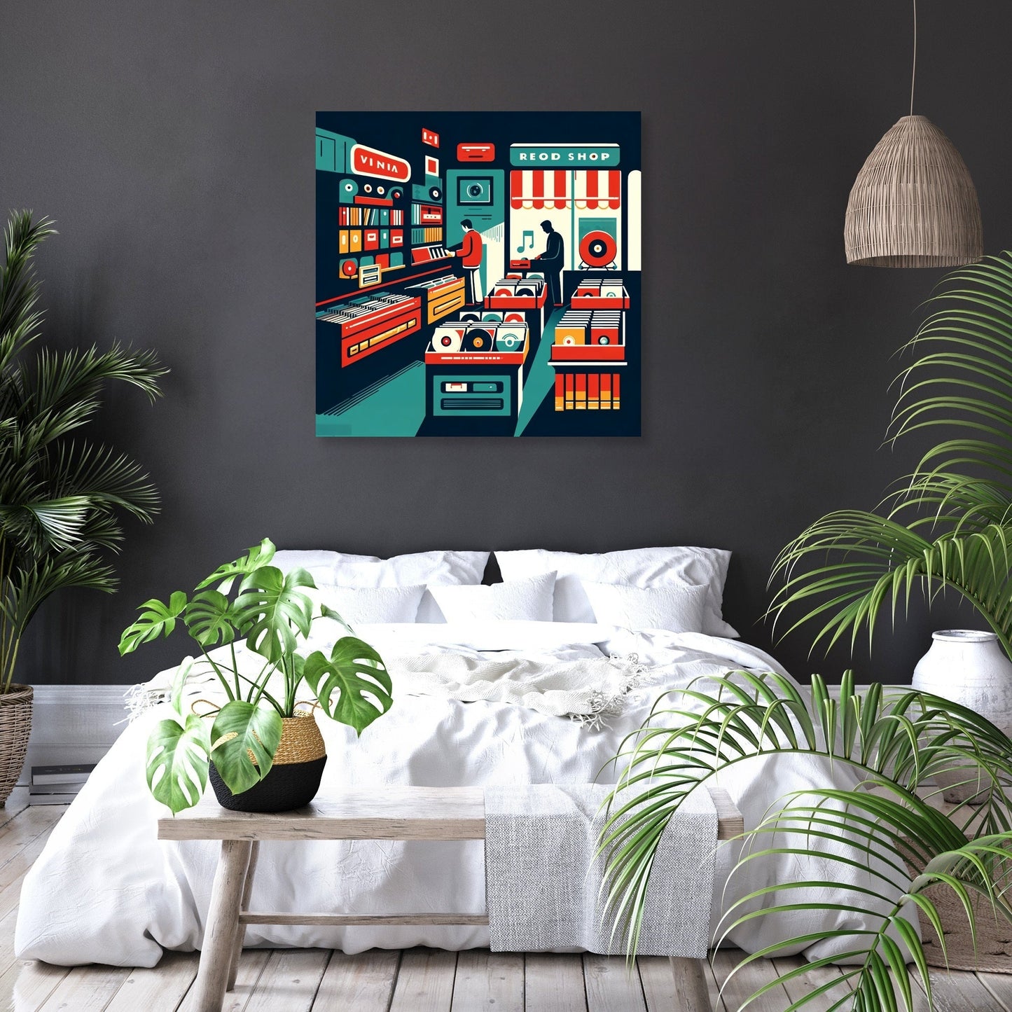 Vintage Vinyl Vibes Canvas