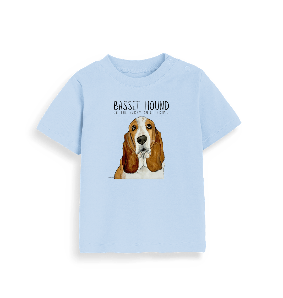 Basset Hound Baby T-Shirt: The Cutest Guilt Trip for Your Little One!