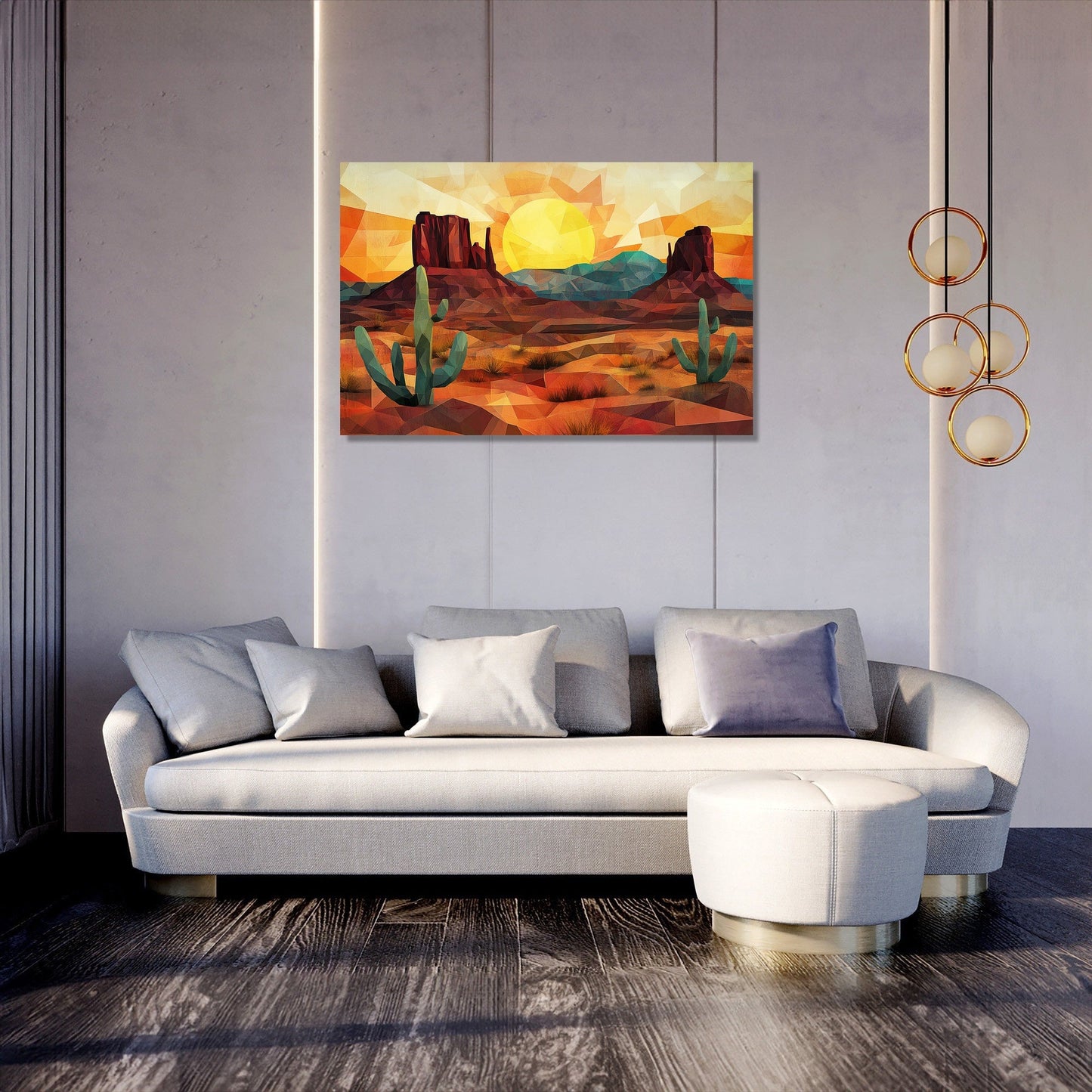 Geometric Wild West Canvas