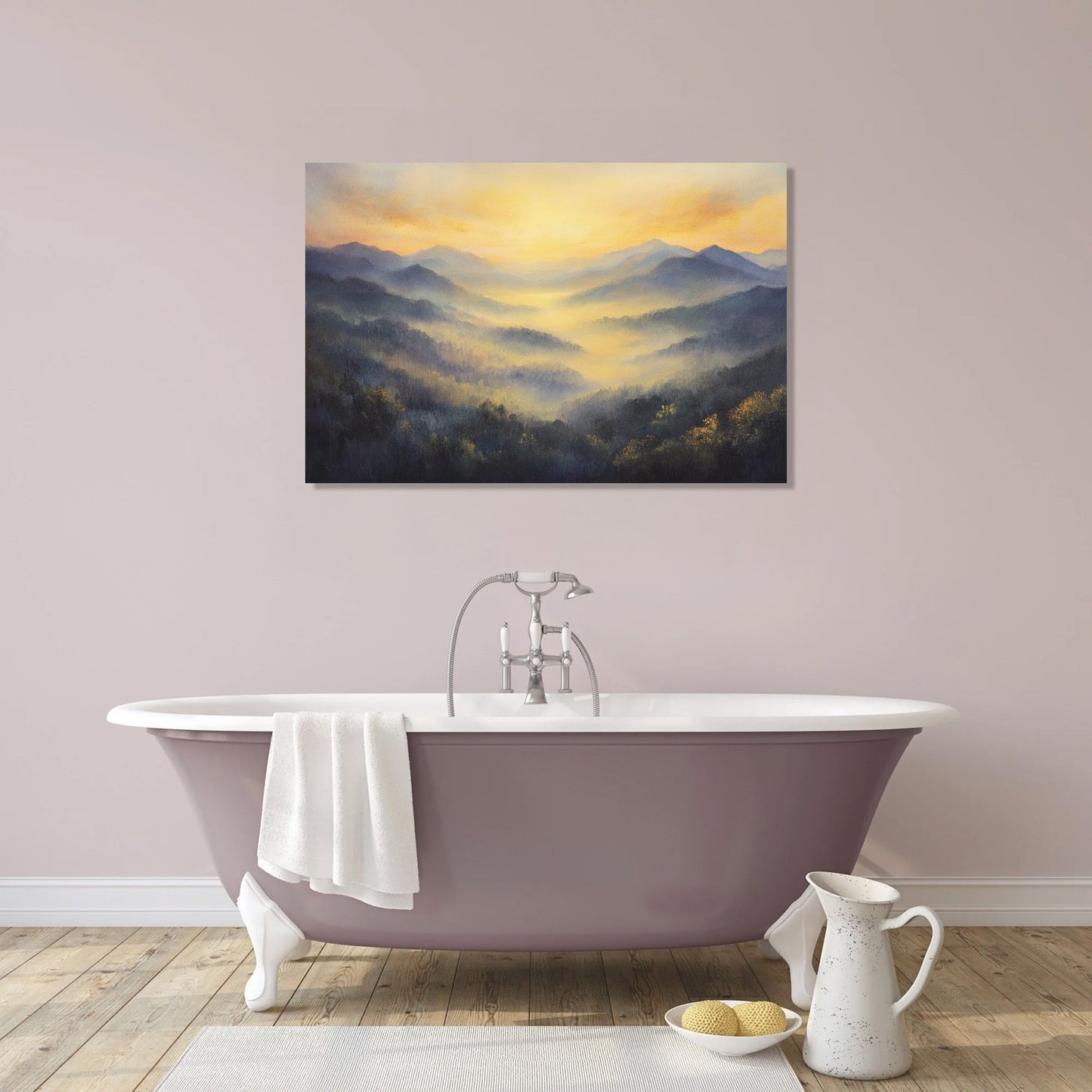 Dawn's Embrace Mountain Canvas