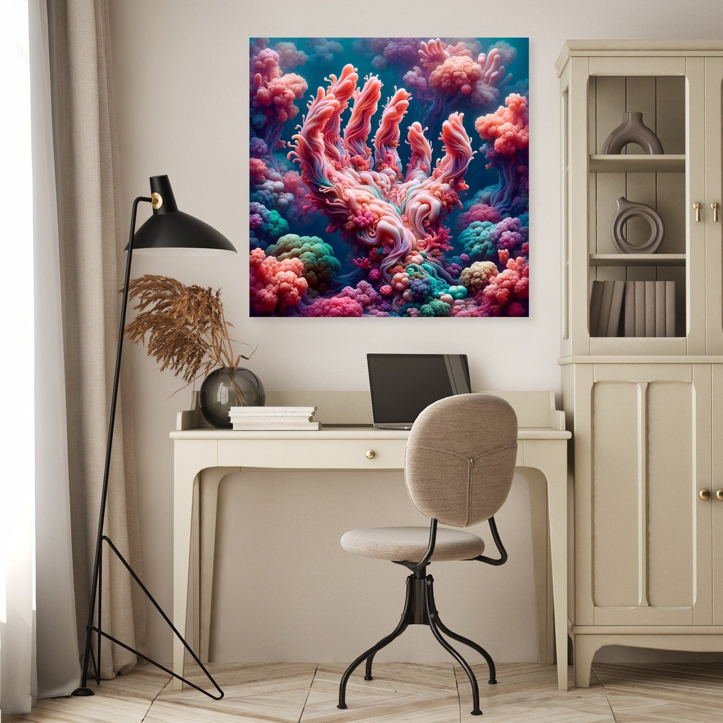 Coral Reverie Canvas
