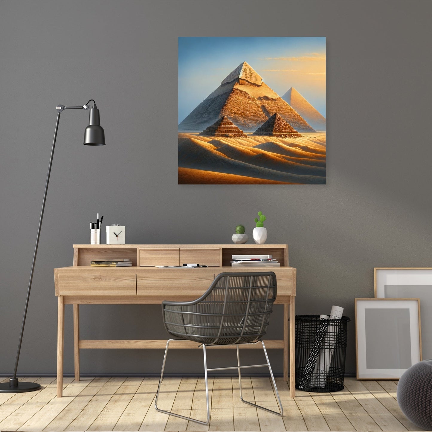 Golden Pyramids Canvas