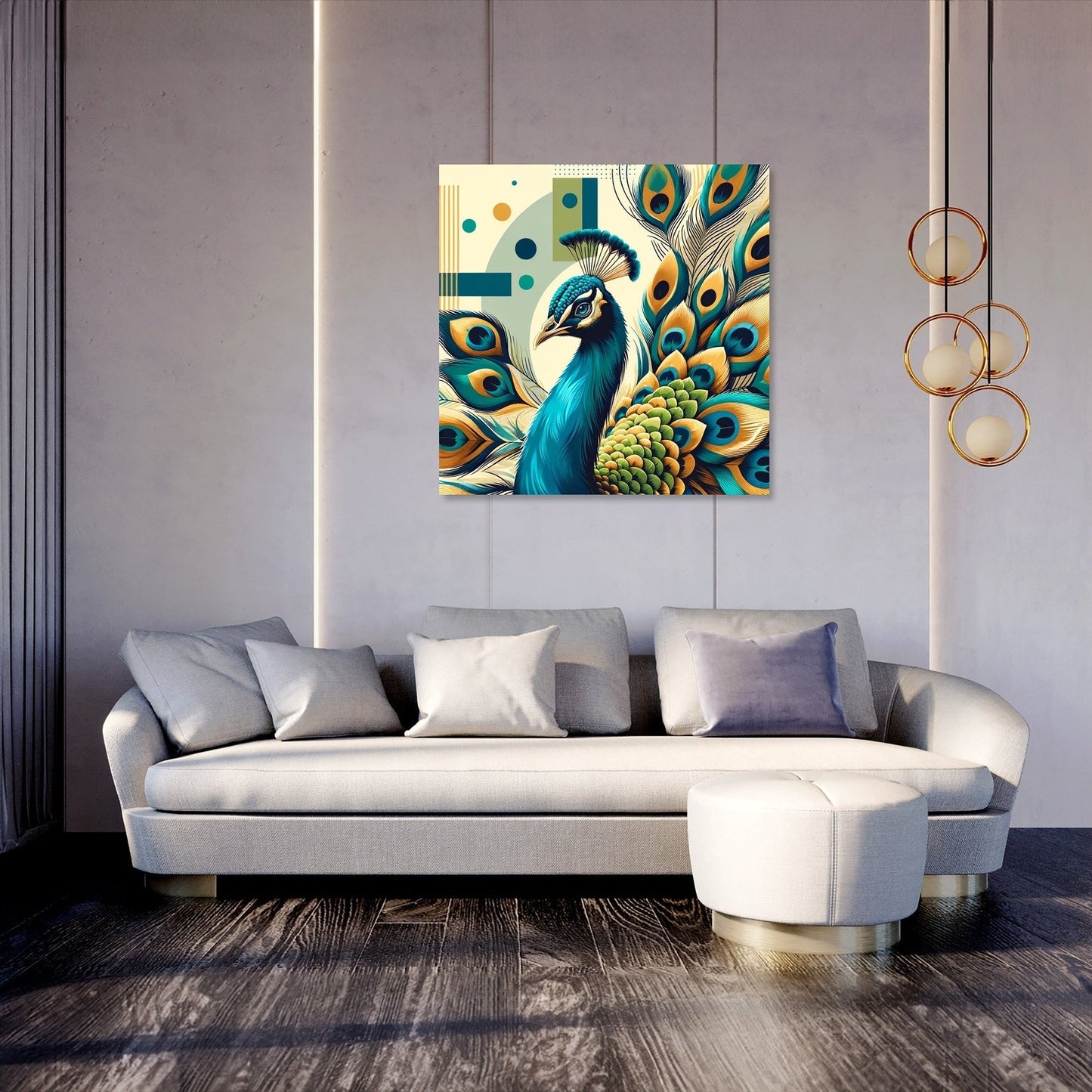 Radiant Peacock Canvas
