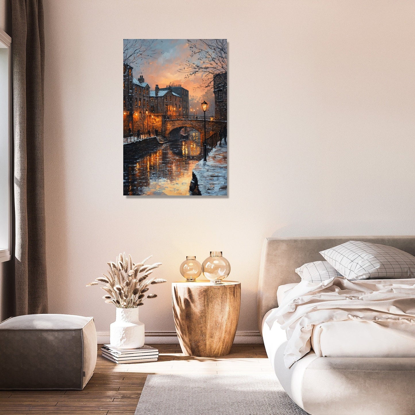 Industrial Sunset Chaos Canvas