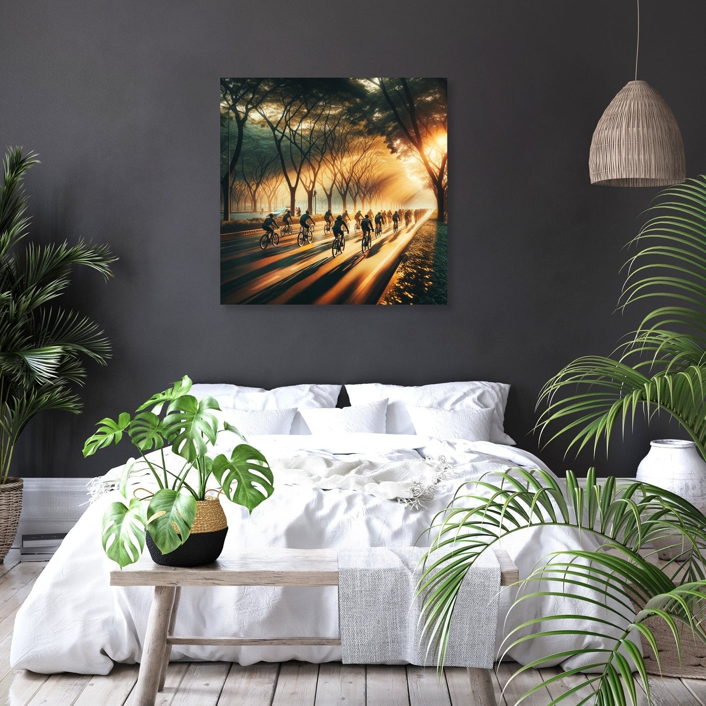 Golden Hour Cycle Summer Canvas