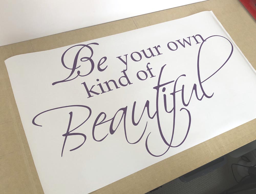 Be Your Own Kind of Beautiful Wall Sticker – Inspirational Wall Art for Bedroom or Salon