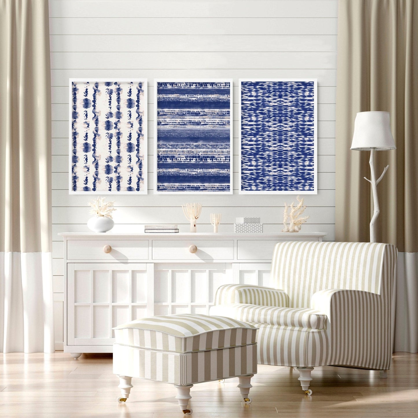 Beach Art | Set of 3 framed wall art prints