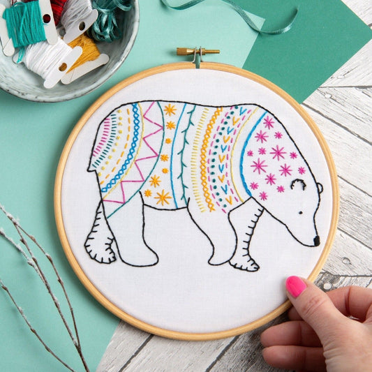 Bear Embroidery Kit for Beginners