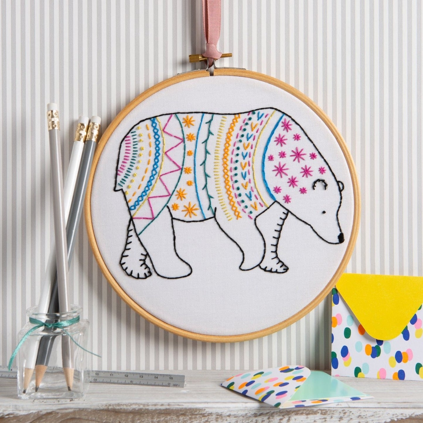 Bear Embroidery Kit for Beginners