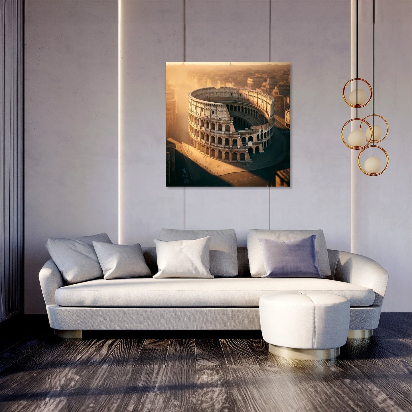 Golden Colosseum Canvas