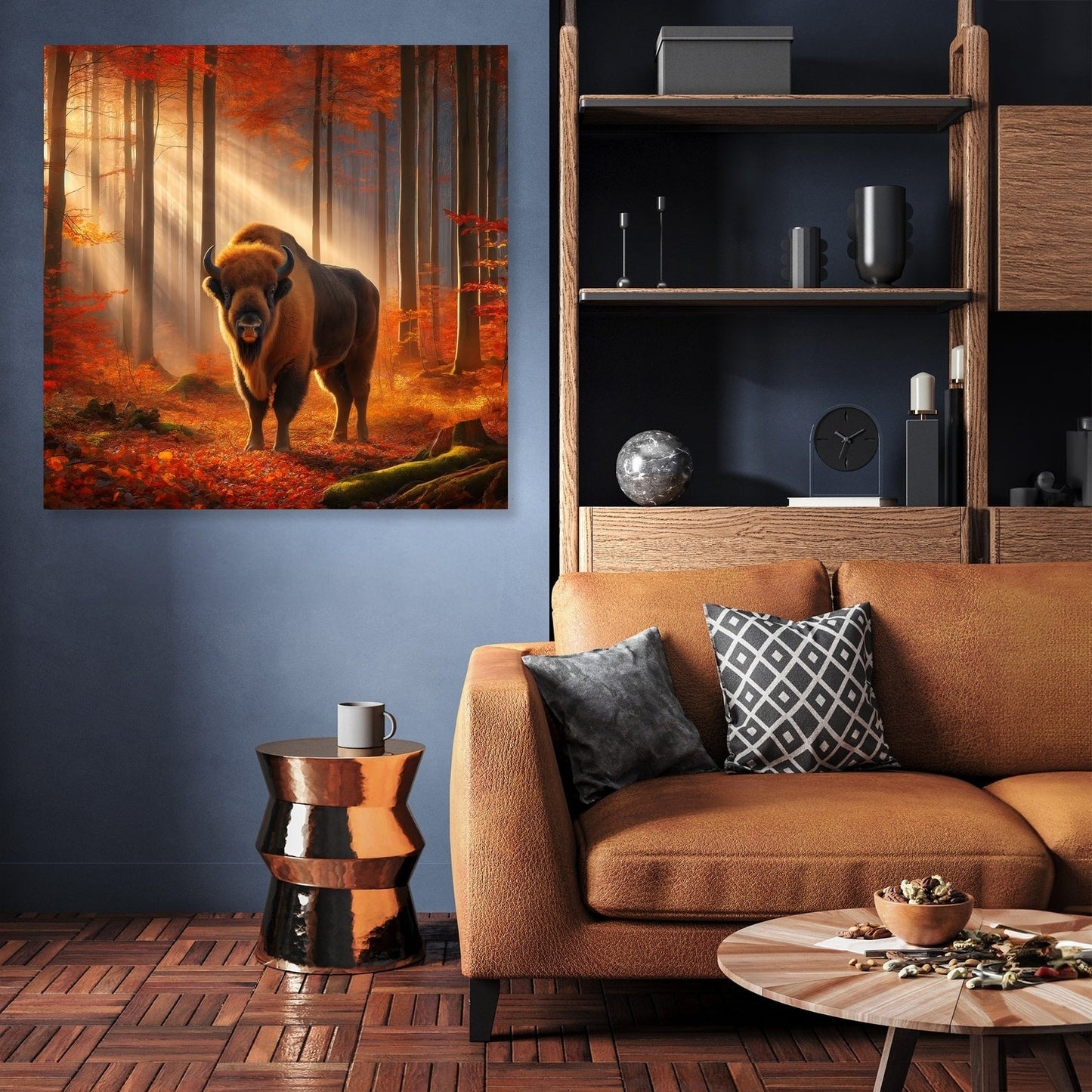 Autumn Bison Canvas