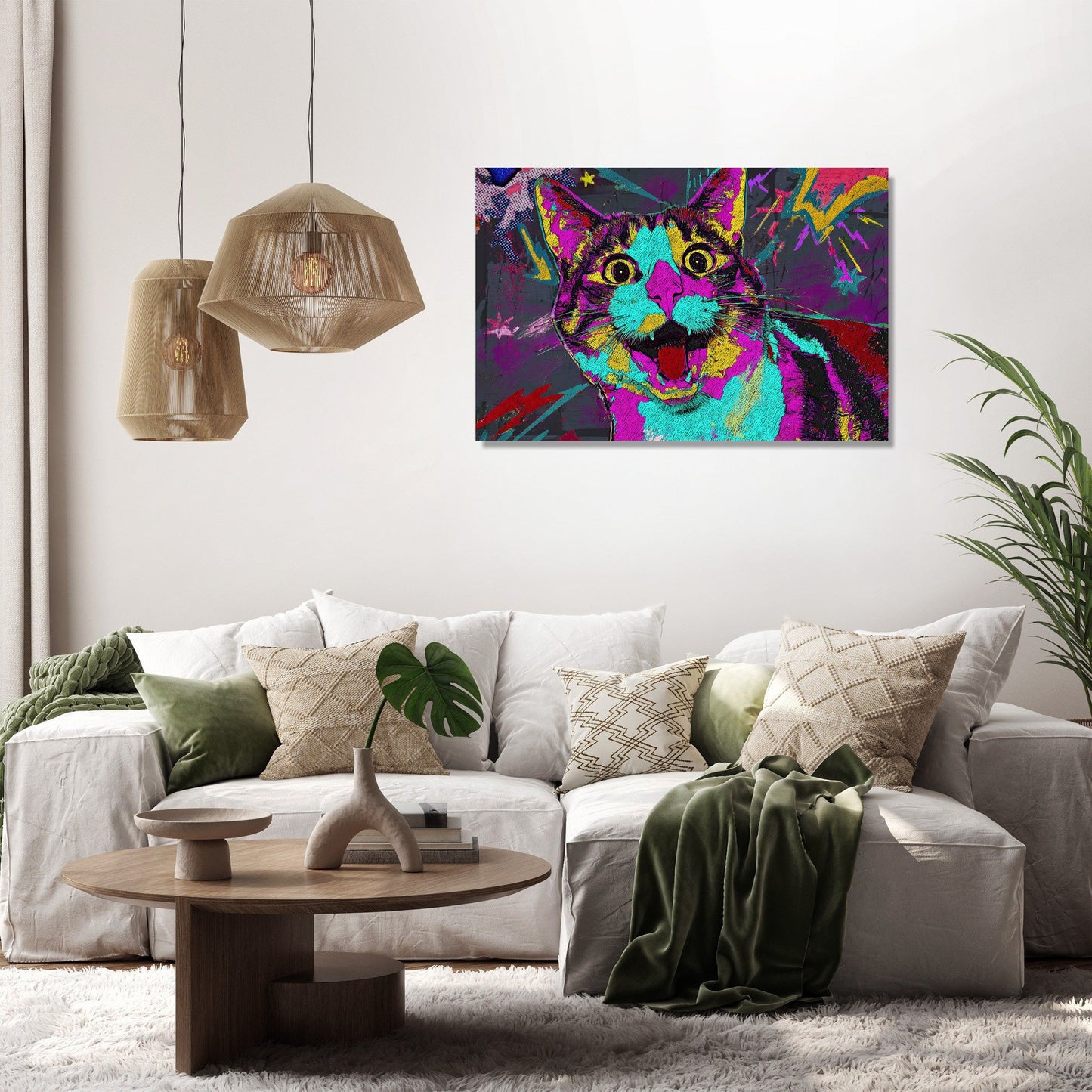 Surprised Cat Energy Canvas