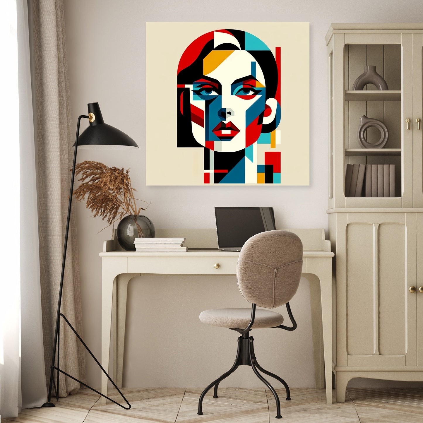 Geometric Lady Canvas