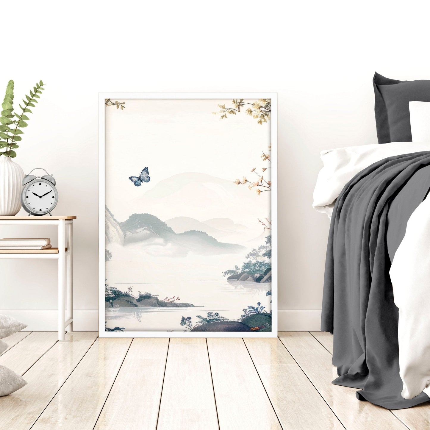 Bedroom Wall Ideas Pictures | Set of 3 Chinoiserie Wall art Prints