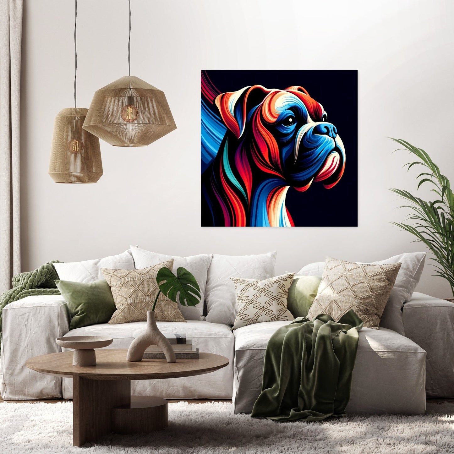 Abstract Boxer Emotional Landscape Canvas