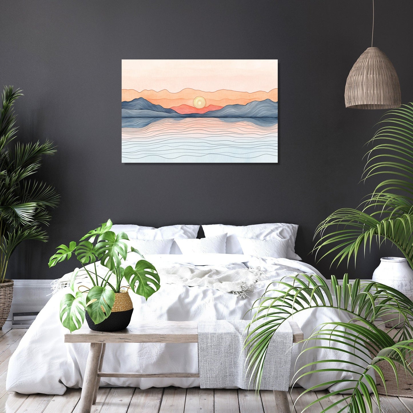 Dawn Reflection Lake Canvas