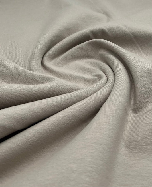 Beige Cotton Stretch Jersey 200 GSM 95/5 Lycra 4 Way Stretch