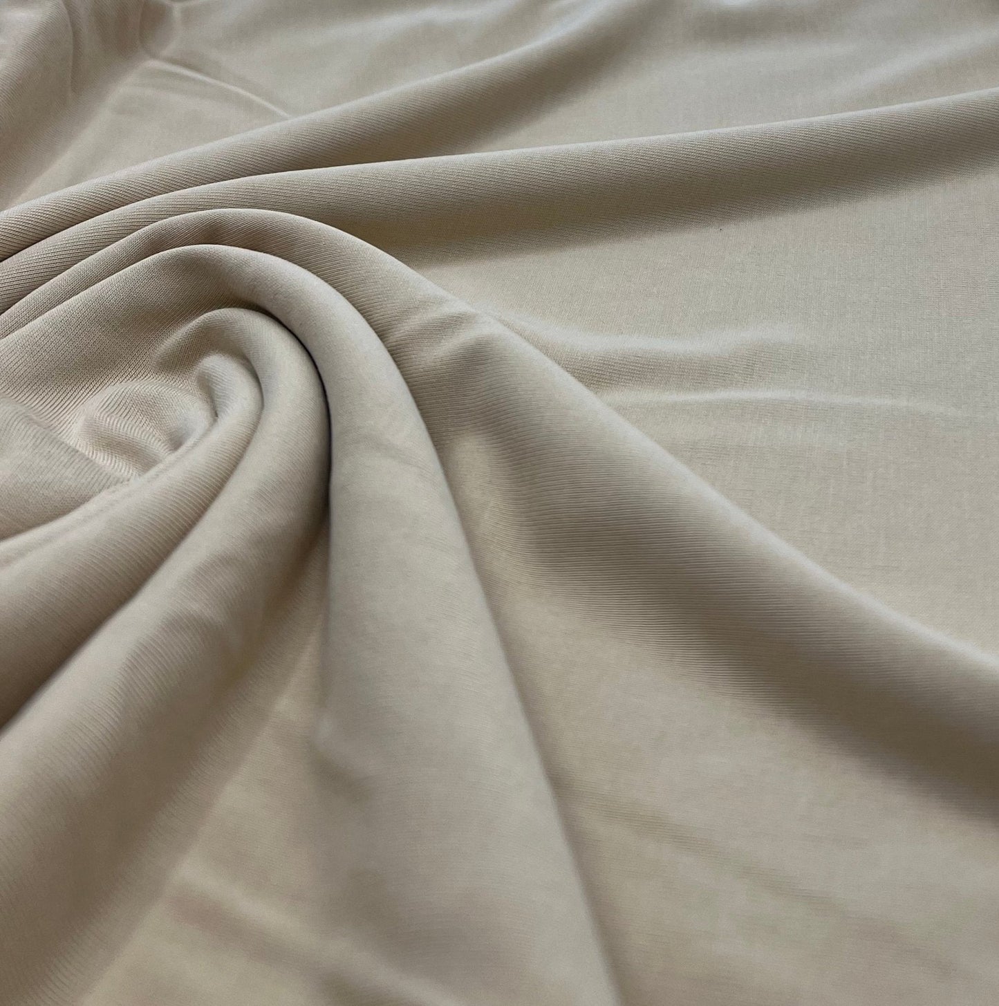 Beige Stretch Jersey 220GSM 4 Way Stretch Fabric