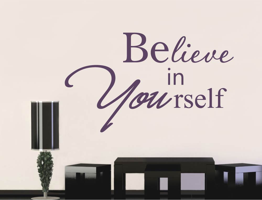Believe in Yourself Wall Sticker – Motivational Home Décor Quote