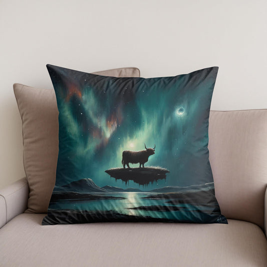 Highland Cow Mystique Cotton Cushion