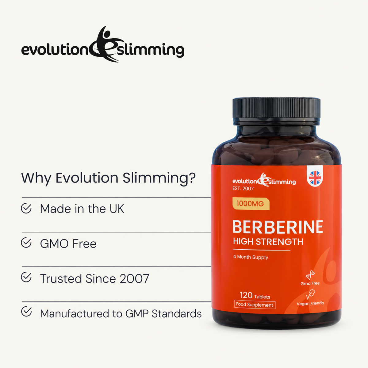 Berberine 1000mg Daily Capsules | Metabolism Balance & Daily Support