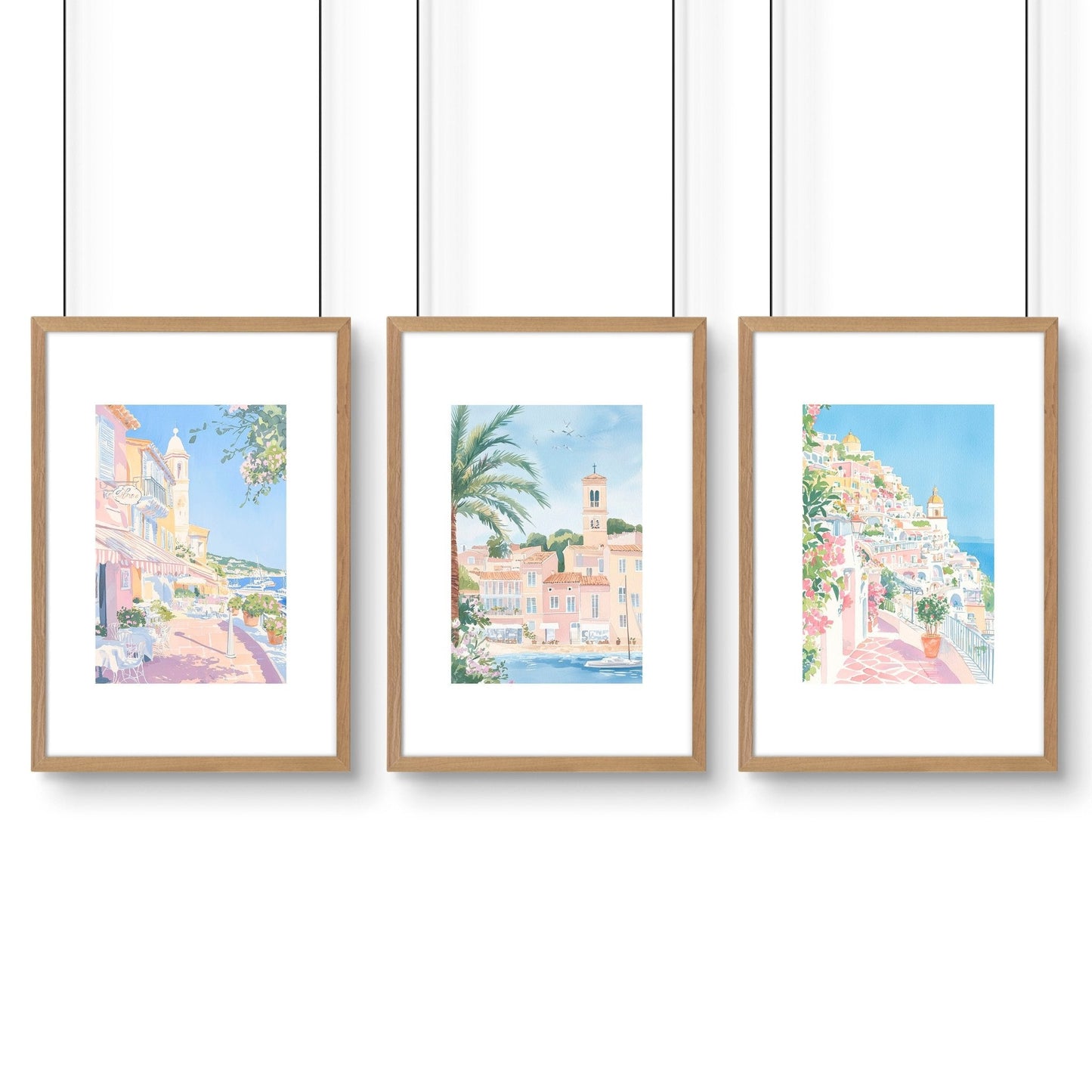 Best Wall Art For Living Room | Set of 3 Beach Decor Wall art Prints