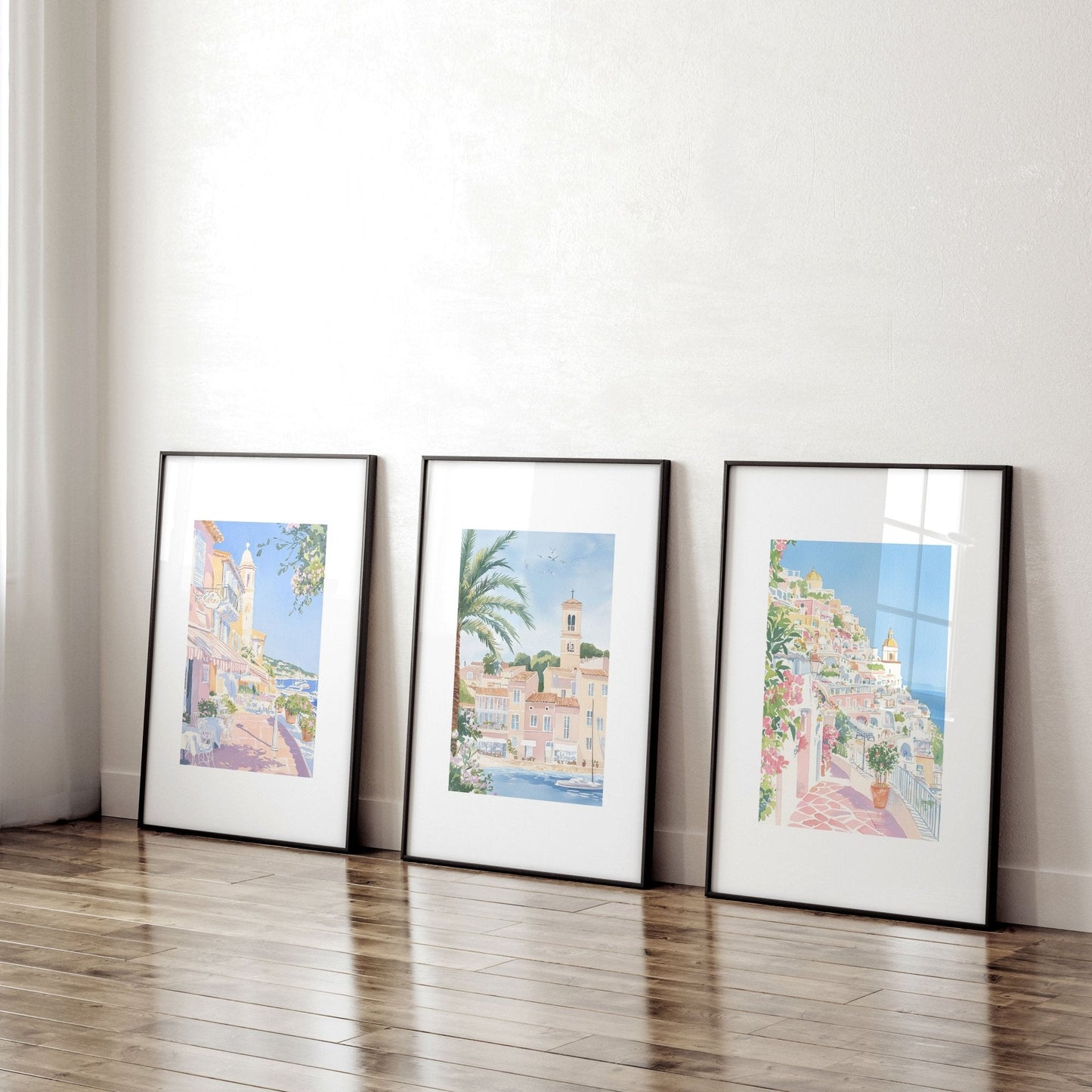Best Wall Art For Living Room | Set of 3 Beach Decor Wall art Prints