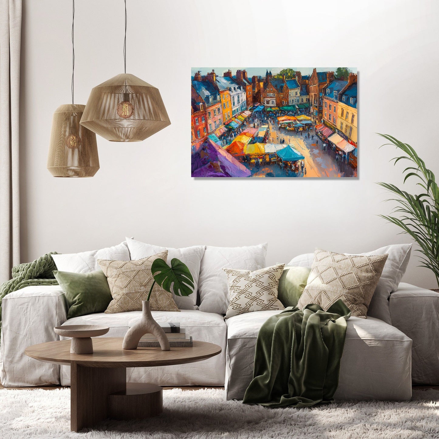 Norwich Market Sunset Canvas