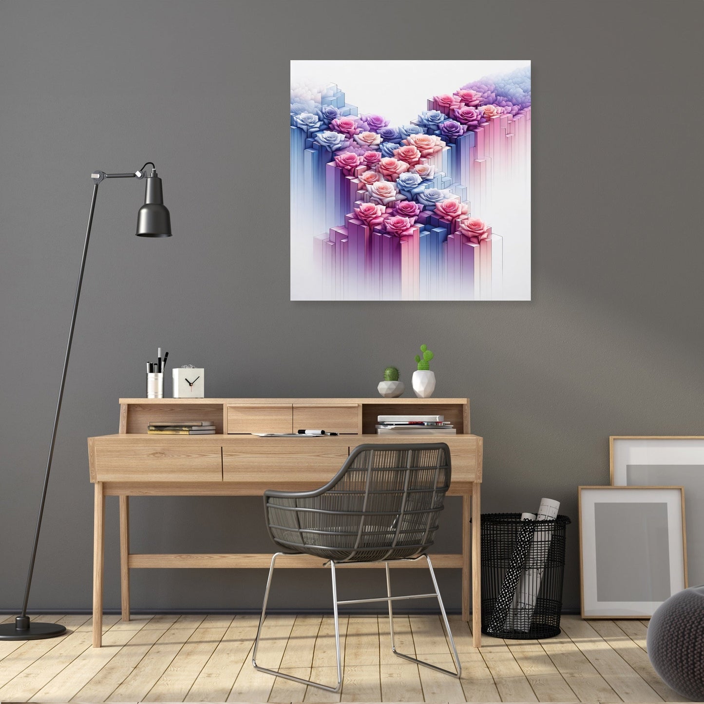 Modernism Rose Cascade Canvas