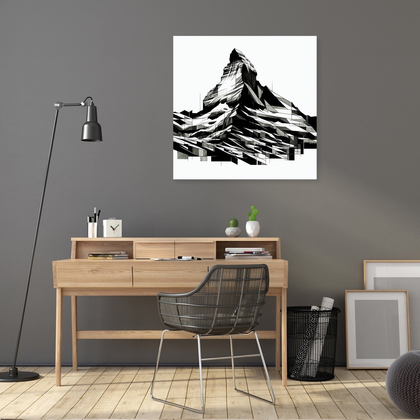 Matterhorn Cubist Shadow Canvas