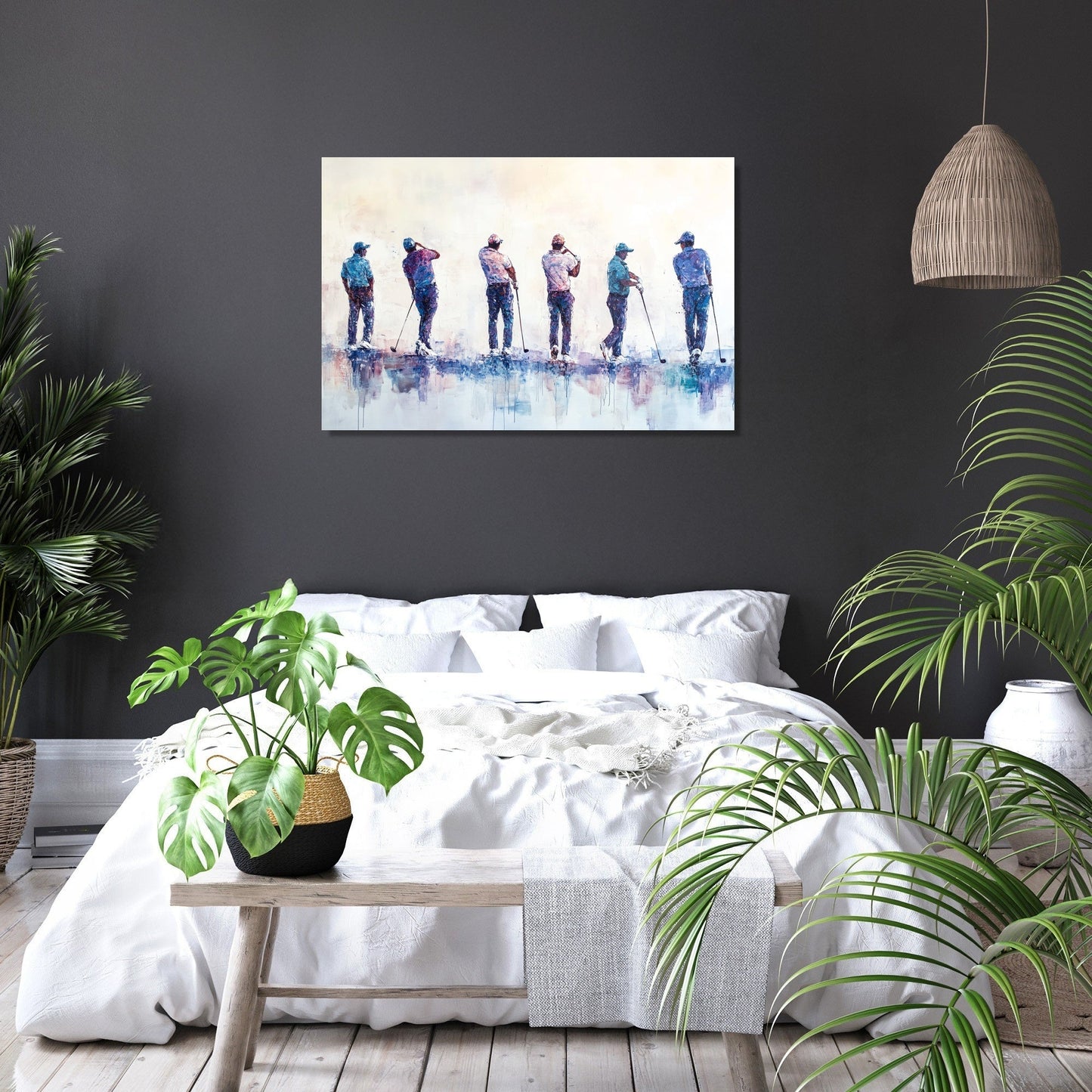 Golfers in Motion Canvas