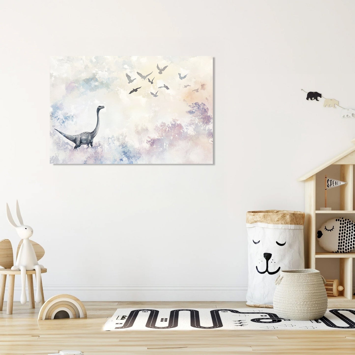 Dinosaur's Skyward Dream Canvas