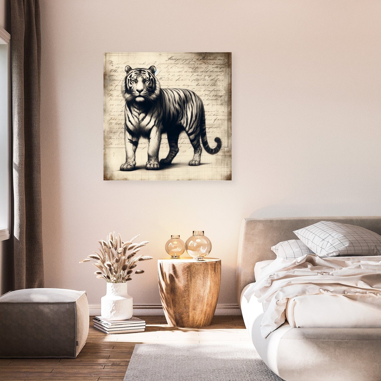 Vintage Tiger Study Canvas