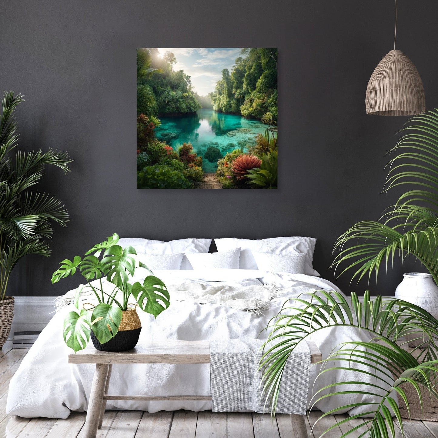 Hidden Paradise Lagoon Canvas