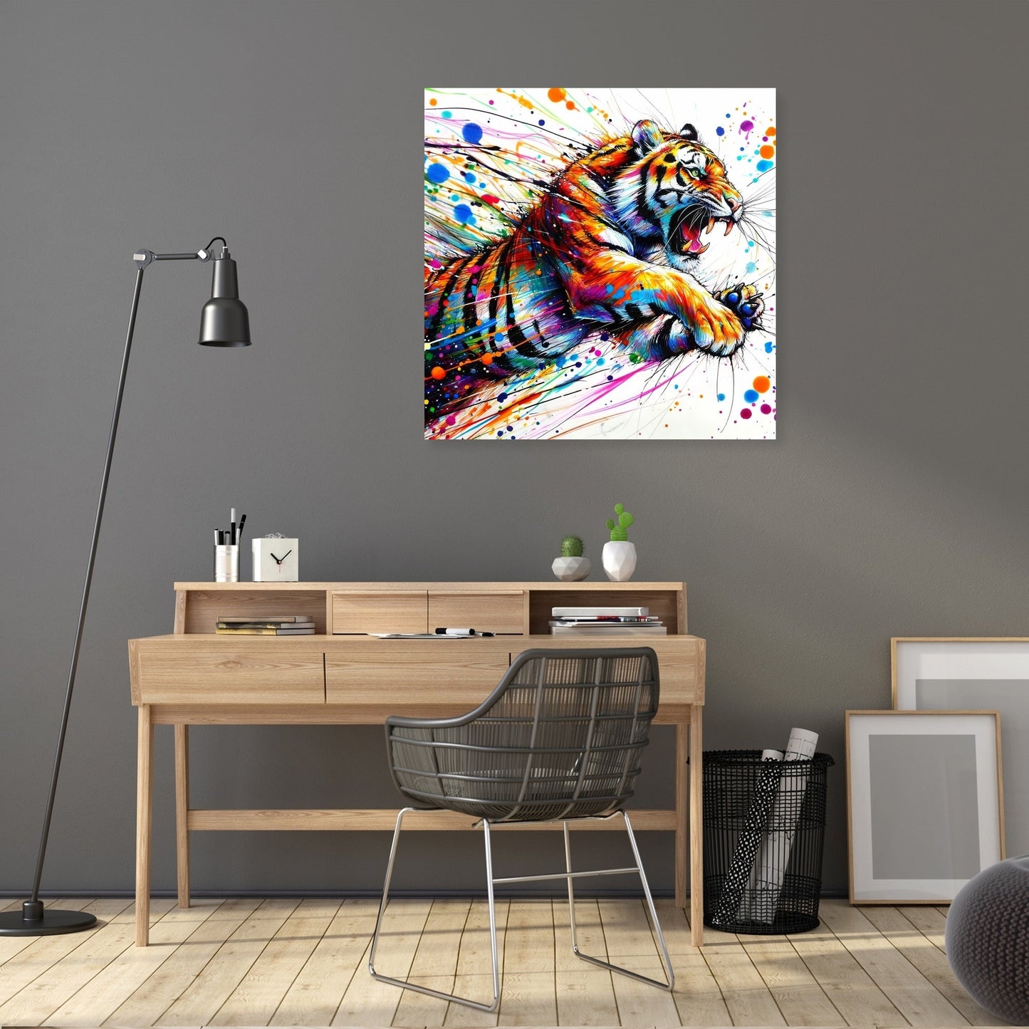 Dynamic Tiger Leap Canvas