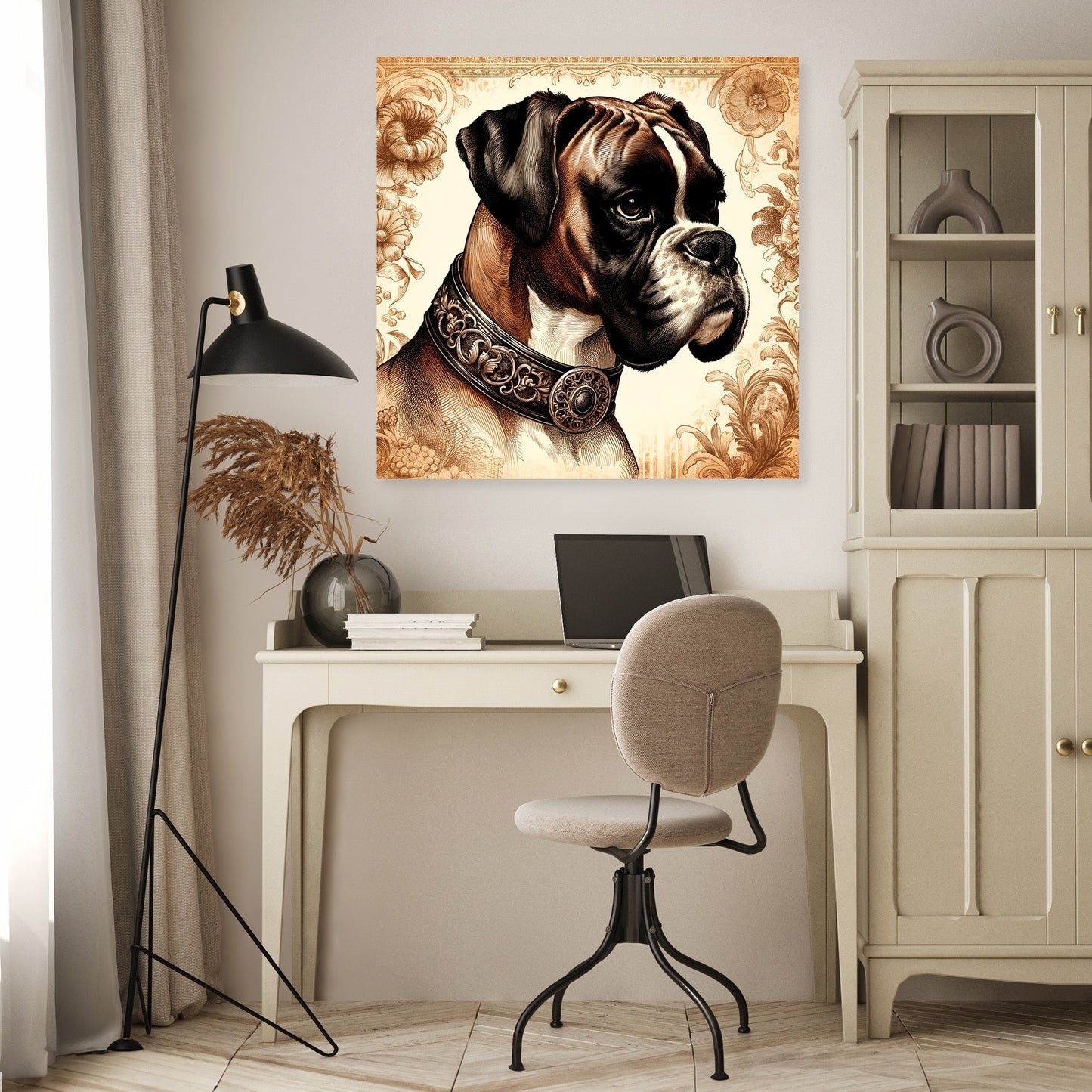 Nostalgic Charm Vintage Boxer Canvas