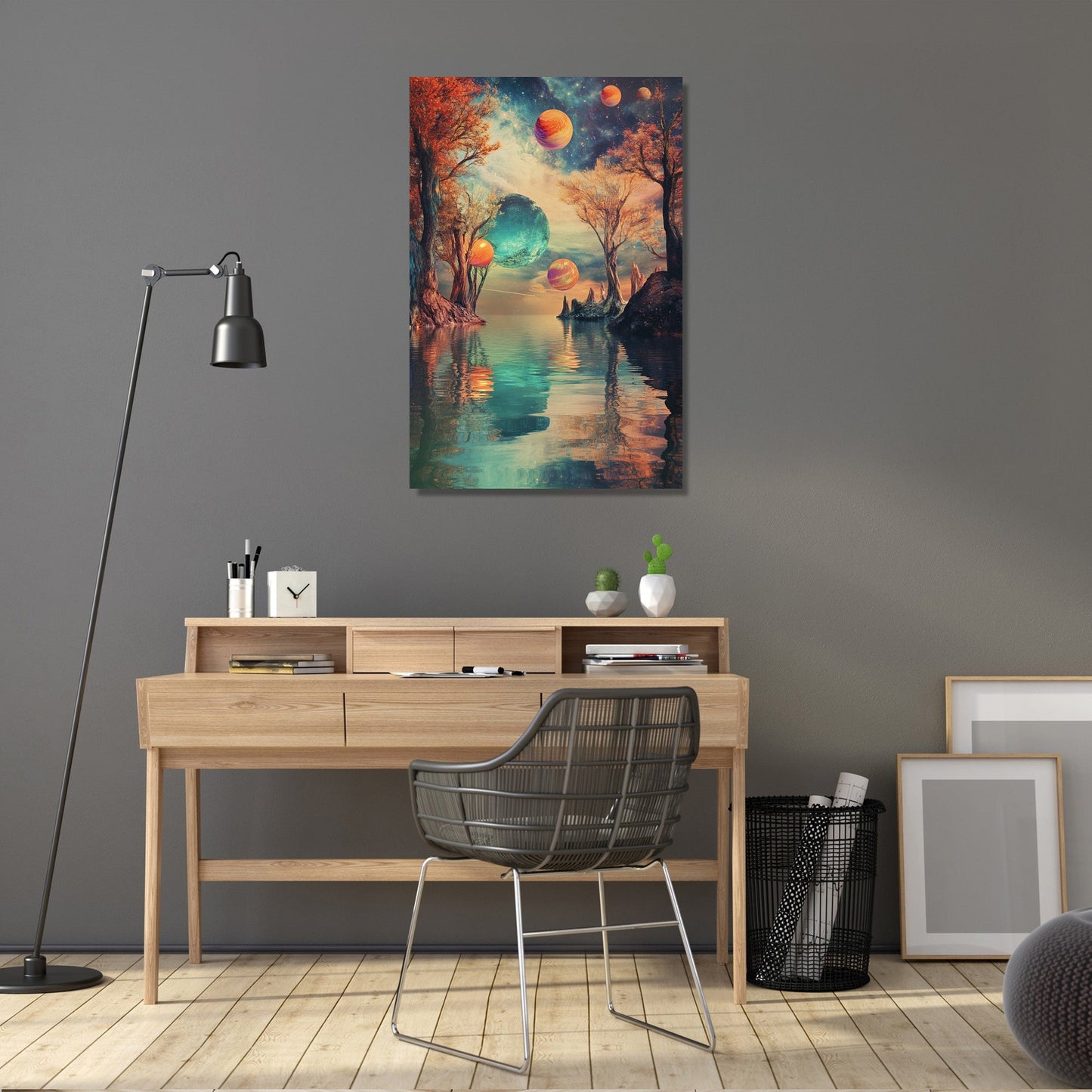 Planetary Leaves Canvas